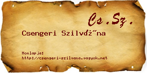 Csengeri Szilvána névjegykártya